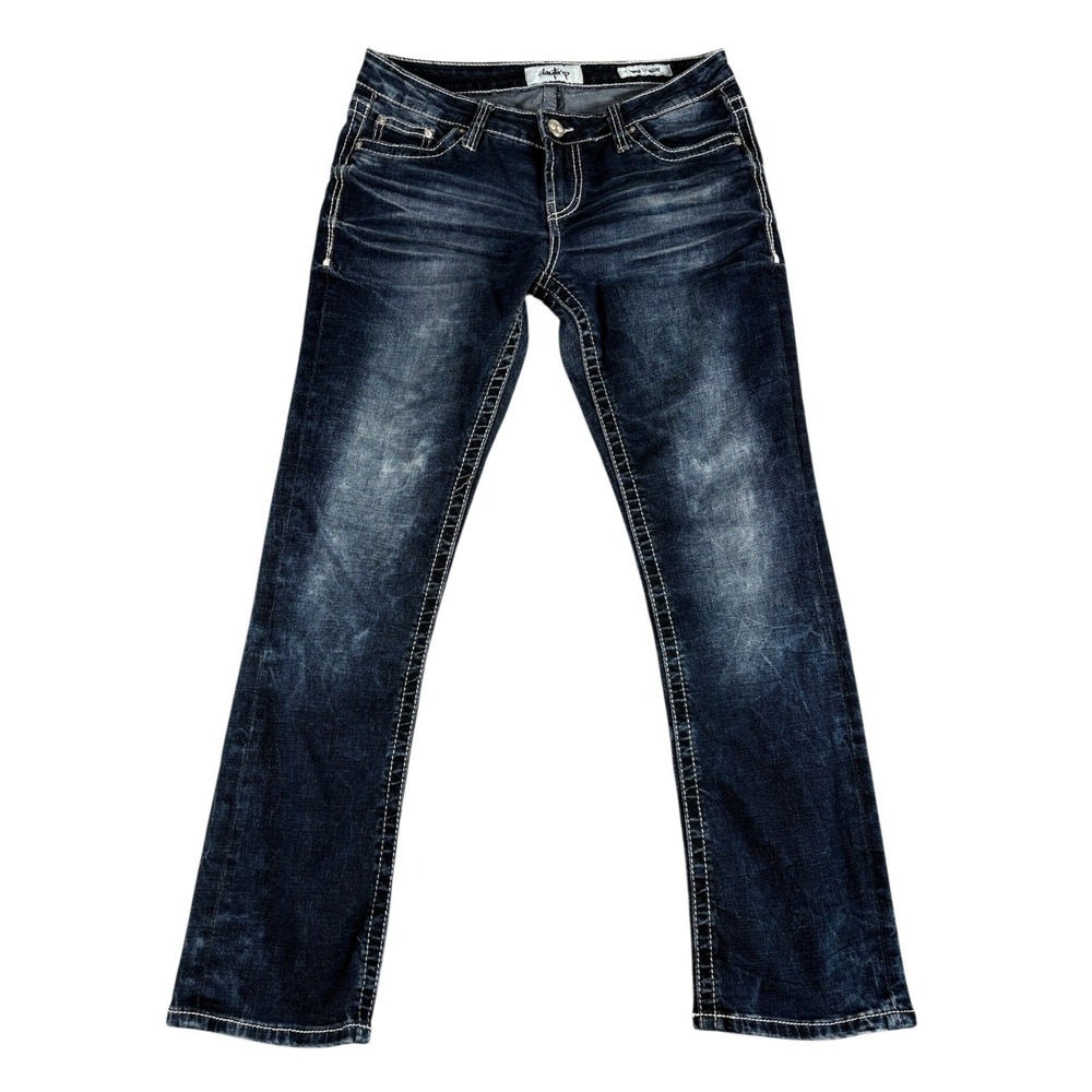 Vintage Daytrip Virgo Straight Jeans Womens 28R Blue Denim Dark Washed Mid Rise